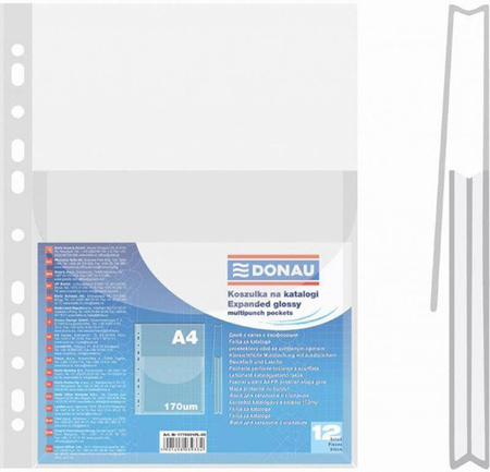 KOSZULKI KRYSTALICZNE A4 DONAU NA KATALOGI PP 170MIC