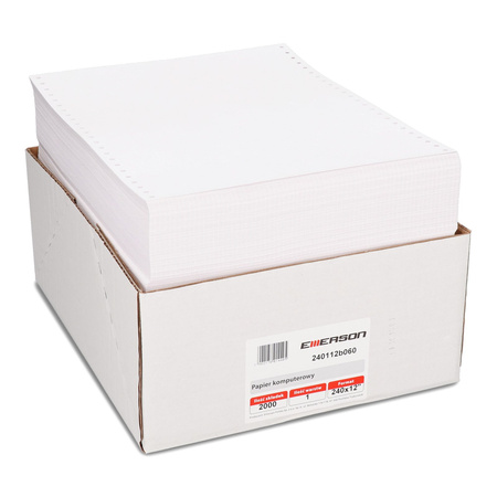 PAPIER KOMPUTEROWY 240 12'' EMERSON BIAŁY 1+0 60G 2000 SKŁADEK