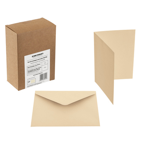 KOPERTA C6 NK EMERSON KOŚĆ SŁONIOWA 114X162/105X148 KOPERTA:130G, KARTECZKA:210G 50 SZT.