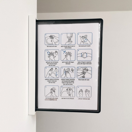 SYSTEM PREZENTACYJNY NAŚCIENNY Z 10 PANELAMI A4 LEVIATAN ZIELONY