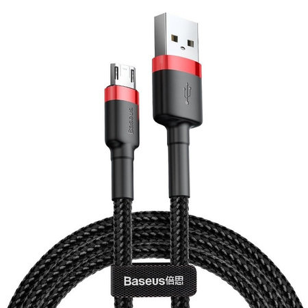 Kabel BASEUS Cafule USB-A-micro USB 3m (czarno-czerwony)