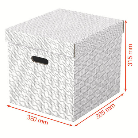 PUDŁO Z POKRYWĄ 320X315X365MM ESSELTE 628288 BIAŁY 3SZT