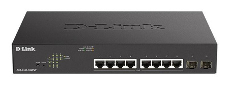 D-LINK PRZEŁĄCZNIK DGS-1100-10MPV2 SWITCH 8GE POE+ 2SFP