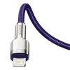 Kabel USB-C do Lightning Baseus Cafule, PD, 20W, 1m (fioletowy)