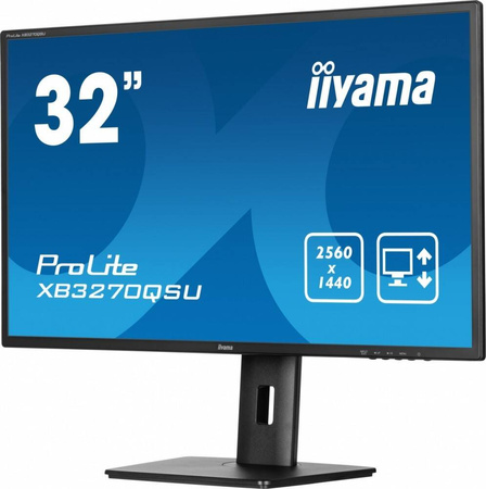 IIYAMA MONITOR 32 CALE XB3270QSU-B1 IPS,WQHD,HDMI,DP,100HZ,250CD,3MS,2X2W, 3XUSB(3.2),FLICKERFREE,VESA,HAS(150MM)