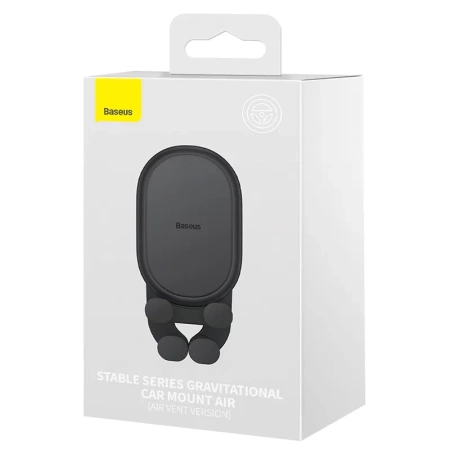 Uchwyt samochodowy BASEUS Stable grawitacyjny do kratki (czarny)