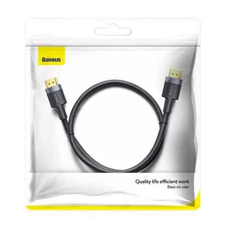 KABEL HDMI 2.0 BASEUS CAFULE, 4K, 3D, 1M (CZARNO-SZARY)
