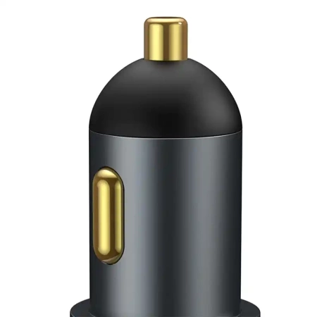 Ładowarka samochodowa Baseus Share Together Fast z gniazdem zapalniczki, 2x USB, 120W (szara)