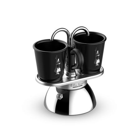 KAWIARKA BIALETTI - SET MINI EXPRESS INDUCTION 2TZ CZARNA + 2 FILIŻANKI