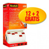 TAŚMA BIUROWA 19MMX33M 3M SCOTCH® CRYSTAL 6-1933R14 BEZBARWNA 12+2SZT