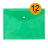TECZKA KOPERTOWA NA ZATRZASK A4 D.RECT 5530 TRANSPARENTNA ZIELONA PP