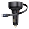 Ładowarka samochodowa Baseus Enjoyment Pro z kablem USB-C, 60W (czarna)