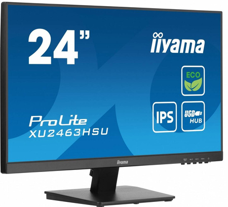 IIYAMA MONITOR 24 CALE XU2463HSU-B1 IPS,100HZ,ECO,3MS,SLIM,HDMI,DP,2X USB3.2 ,TCO,EPEAT