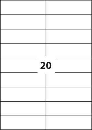 ETYKIETY SAMOPRZYLEPNE 105X29MM D.RECT BIAŁE 100ARK*20SZT