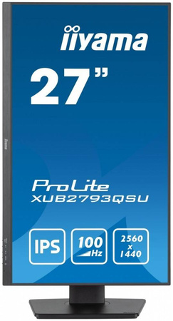 IIYAMA MONITOR 27 CALI PROLITE XUB2793QSU-B6 IPS,QHD,HAS(150MM),100HZ,HDMI,DP,2X2W 2XUSB(3.2),FREESYNC