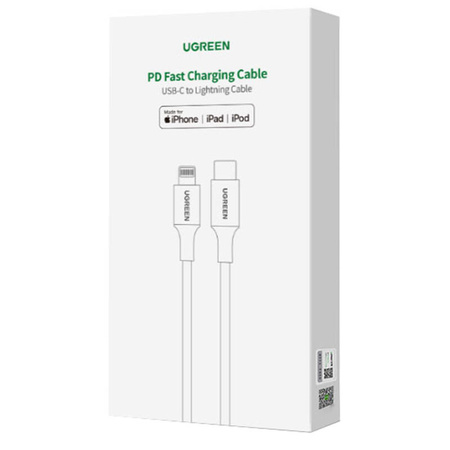 Kabel UGREEN US304 USB-C-Lightning 1.5m (czarny)