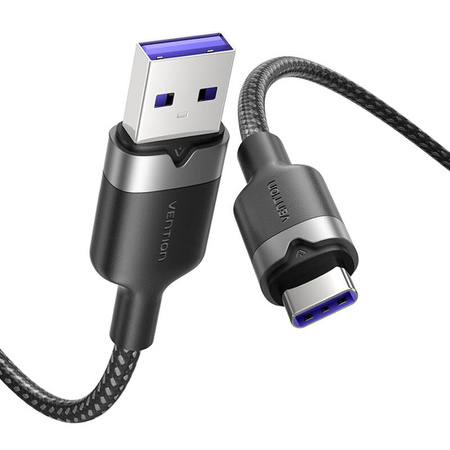 KABEL USB 2.0 A DO USB-C 6A VENTION CTOBH 2M (CZARNY)