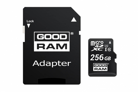 GOODRAM KARTA MICROSD 256GB CL10 UHS I + ADAPTER
