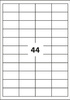 ETYKIETY SAMOPRZYLEPNE 48.5X25.4MM D.RECT BIAŁE 100ARK*44SZT