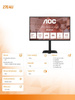 AOC Monitor 27E4U 27 cali IPS 120Hz HDMI DP VGA Pivot