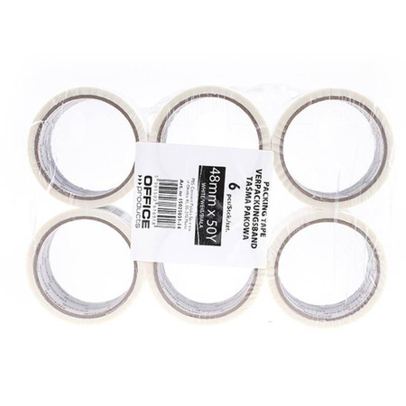 TAŚMA PAKOWA 48MMX50YD OFFICE PRODUCTS BIAŁA 36MIC