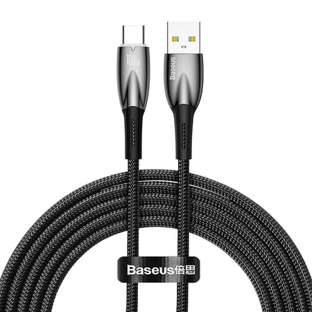 KABEL USB DO USB-C BASEUS GLIMMER, 100W, 2M (CZARNY)
