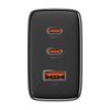Ładowarka sieciowa Baseus OS-Cube Pro 2xUSB-C + USB, 65W (czarna)