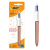 DŁUGOPIS BIC 4 COLOURS ROSE GOLD 999916 CZTEROKOLOROWY 1.0MM BLISTER