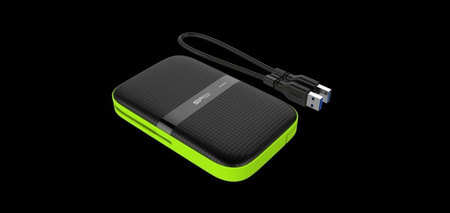 SILICON POWER ARMOR A60 2TB USB 3.0 BLACK-GREEN/PANCERNY WSTRZĄSO/PYŁO I WODOODPORNY