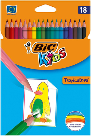 KREDKI OŁÓWKOWE BIC KIDS TROPICOLORS 9375173 MIX*18