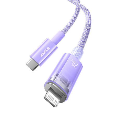 KABEL SZYBKO ŁADUJĄCY BASEUS USB-C DO LIGHTNING EXPLORER SERIES 2M, 20W (FIOLETOWY)