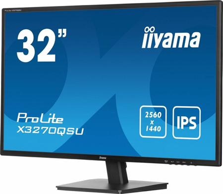 IIYAMA MONITOR 32 CALE X3270QSU-B1 IPS,WQHD,HDMI,DP,100HZ,250CD,3MS,2X2W, 3XUSB(3.2),FLICKERFREE,VESA