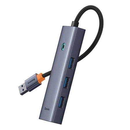 Hub 4w1 Baseus UltraJoy USB-A do 4xUSB 3.0 (szary)