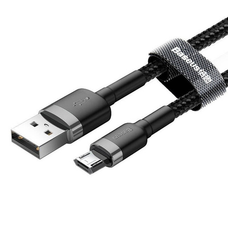 KABEL USB DO MICRO USB BASEUS CAFULE 1.5A 2M (SZARO-CZARNY)