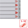 PRZEKŁADKI 1-12 A4 ESSELTE 100106 SZARY PP