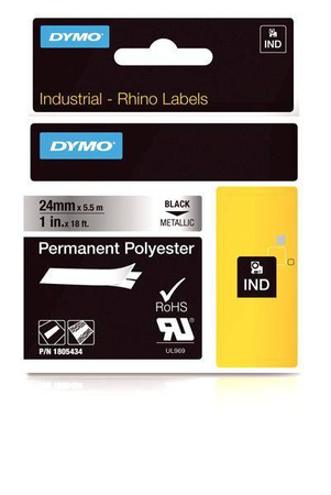 TASIEMKA ORYGINALNA METALICZNA/CZARNA DYMO 1805434 24MM X 5,5 M