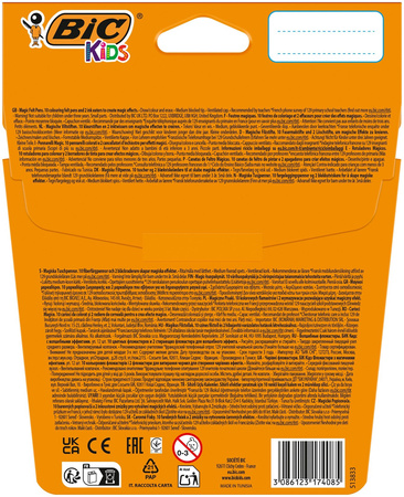 FLAMASTRY BIC KIDS MAGIC FELT PENS 9202953 MIX*10 + 2 WYMAZYWACZE