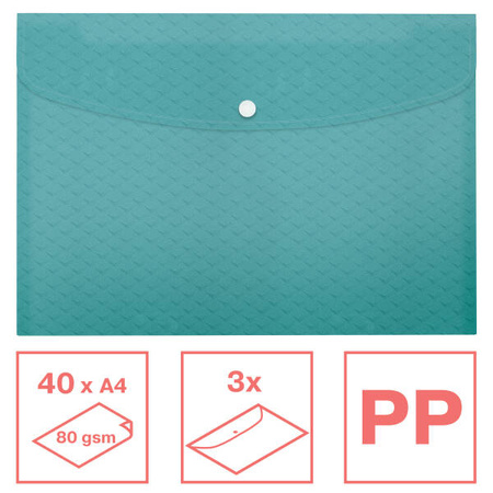 TECZKA KOPERTOWA A4 ESSELTE COLOUR'BREEZE 628487 NIEBIESKI PP 3SZT