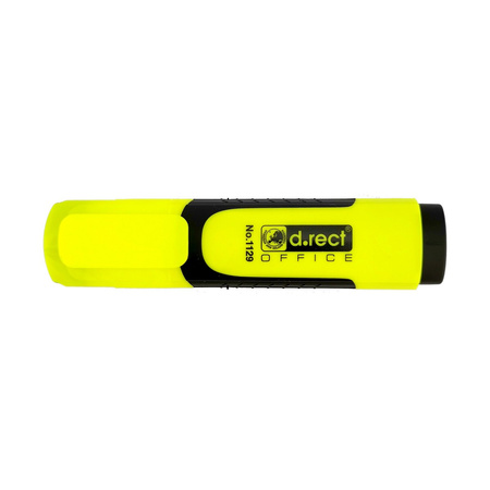ZAKREŚLACZ D.RECT 1129 ŻÓŁTY GUMOWY UCHWYT 2-5MM