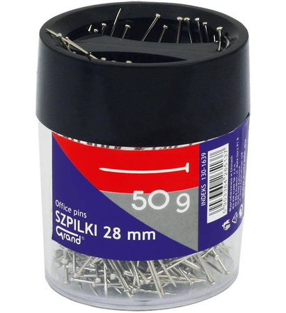 SZPILKI 28MM GRAND 110-1639 W POJEMNIKU MAGNETYCZNYM 50G