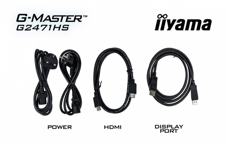 IIYAMA MONITOR 23,8 CALA G2471HS-B1 FAST IPS,FHD,240HZ,2XHDMI,DP, 350CD,     ADAPTIVE G-SYNC - 1920 X 1080 @48-240HZ  DISPLAYPORT ONLY