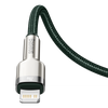 Kabel USB-C do Lightning Baseus Cafule, PD, 20W, 1m (zielony)