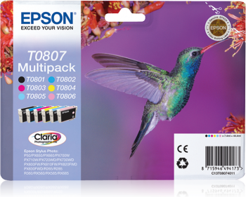 TUSZ ORYGINALNY EPSON T0807 C13T08074011 CMYK 7,4 ML