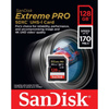 SANDISK KARTA PAMIĘCI EXTREME PRO SDXC 128GB 170/90 MB/S V30 UHS-I U3