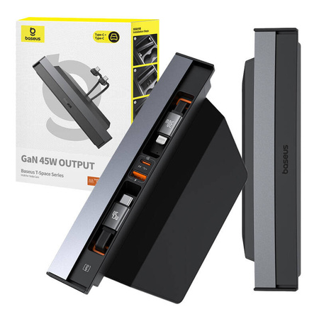 Hub BASEUS T-Space USB-C-Lightning (czarny)