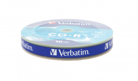 VERBATIM CD-R, 43725, 10-PACK, 700MB, EXTRA PROTECTION, 52X, 80MIN., 12CM, WRAP, STANDARD, DO ARCHIWIZACJI DANYCH