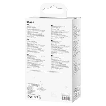 Ładowarka sieciowa BASEUS GaN3 Pro 100W 2xUSB 2xUSB-C AC (czarna)