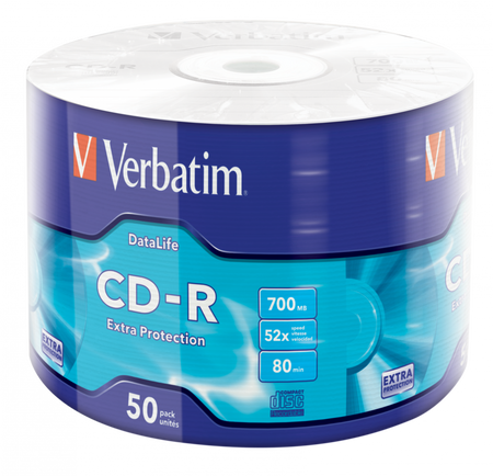 PŁYTA CD-R 700MB 52X VERBATIM DATALIFE 43787 SPINDLE 50 SZT.