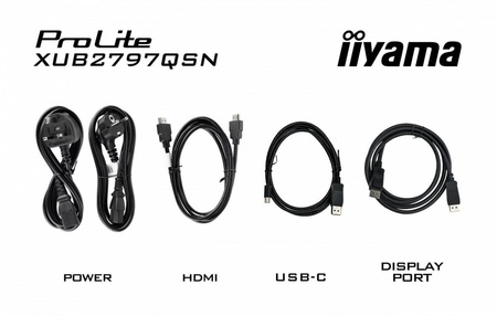 IIYAMA MONITOR 27 CALI XUB2797QSN-B1 IPS,QHD,USB-C DOCK,HDMI
