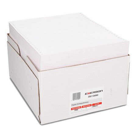 PAPIER KOMPUTEROWY 250 12'' EMERSON BIAŁY 1+0 60G 2000 SKŁADEK
